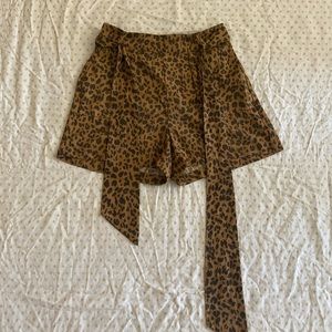 leopard print shorts